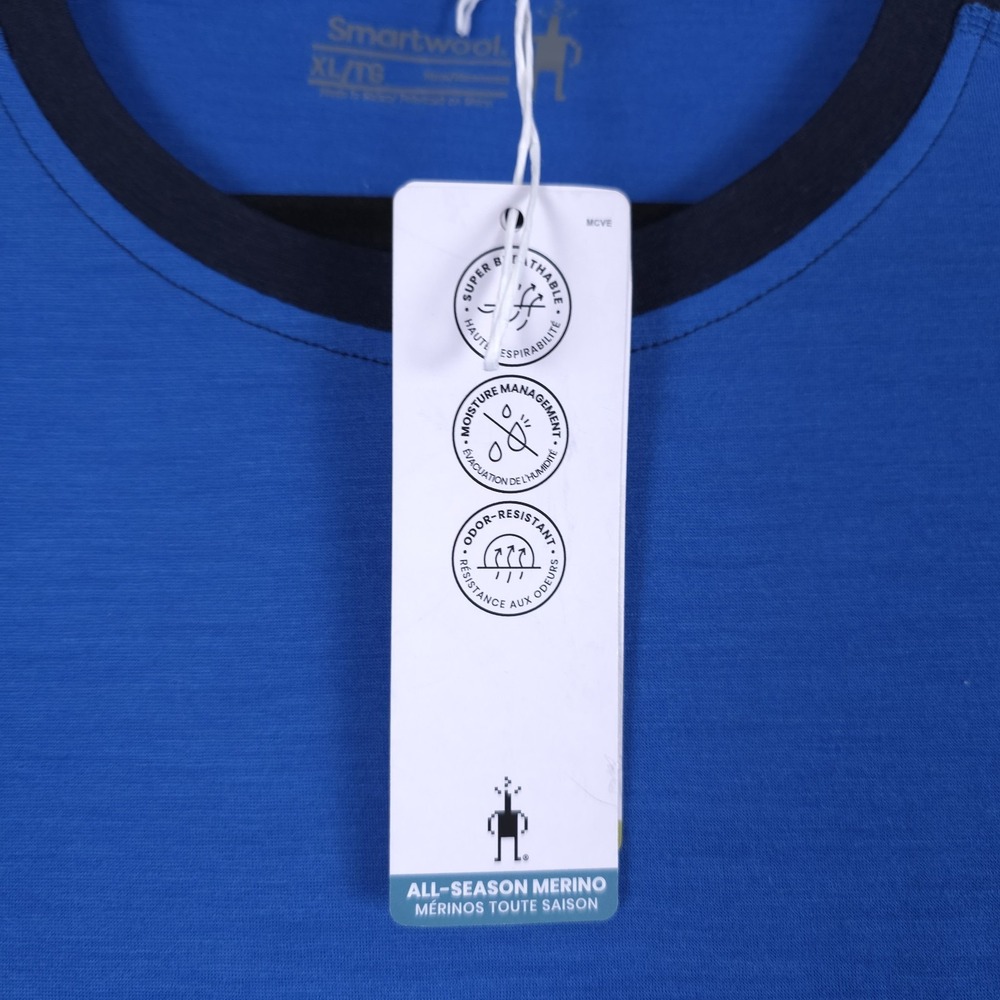 Smartwool Classic All Season Merino Base Layer Crew Mens XL Long Sleeve Blue New - Picture 4 of 13